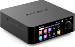 EVERSOLO Play Transmisión de música todo en uno con amplificador, pantalla táctil de 5,5 pulgadas, admite corrección de habitación y habitación, transmisión de mareas, Qobuz, Amazon Music y