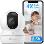 EZVIZ Cámara de Vigilancia Interior con Seguimiento Automático, Cámara IP de 4MP WiFi 360° Hogar para Bebé con Visión Nocturna, Color, Detección Humana, Llamada Bidireccional, Soporta 512GB, CP1 4MP