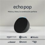Echo Pop | Smart Bluetooth Speaker with Alexa Powerful and Compact Sound | Charcoal