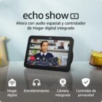 Echo Show 8 (3.a generación, modelo 2023) | Pantalla táctil HD inteligente con audio espacial, controlador de hogar inteligente y Alexa | Antracita