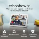 Echo Show 8 (3.a generación, modelo 2023) | Pantalla táctil HD inteligente con audio espacial, controlador de hogar inteligente y Alexa | Blanco