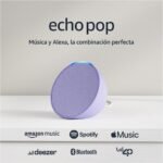 Eco pop | Altavoz Bluetooth Inteligente con Alexa Sonido Potente y Compacto | Flor de lavanda