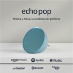 Eco pop | Altavoz Bluetooth Inteligente con Alexa Sonido Potente y Compacto | Verde azulado de medianoche
