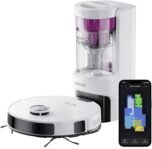 Eureka NERE10s Robot Aspirador y Fregona Autovaciante, Robot Aspirador con Estación, Autonomía 180 min Robot Aspirador con 4000 Pa, Detección Obstáculos Navegación LiDAR, para