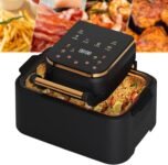 Freidora De Aire, Freidora De Aire Visual De 12 L, Horno Inteligente De 1700 W con Pantalla Táctil Digital, Freidora Sin Aceite, Tiempo Y Temperatura Ajustables,Black