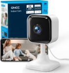 GNCC Cámara de Vigilancia WiFi Interior 2K 3MP 2.4G/5GHz, Cámara de Vigilancia para Bebés con Seguimiento, Detección AI, Audio Bidireccional, Visión Nocturna, Compatible con Alexa y Google, GC4