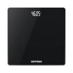GRIFEMA GA2001-1, Báscula de Baño con Pantalla LCD, Peso Máximo 150 kg, Precisión 50 g, Negro