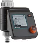 Gardena 1891-20 Programador de Riego Selecciona Riego Automático y en Poco Tiempo, 3 Programas de Riego Flexible, Función Agua Ahora, Negro/Gris/Naranja