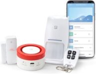 Garza Smart – Kit Sistema de Alarma Wifi para Hogar, Sirena 120 dB, Sensor de Movimiento y Apertura de Puertas/Ventanas, Alarma sin Cargos, Wifi 2.4 GHz, Control Remoto vía App