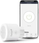 Garza Smart Wifi Enchufe Wifi Inteligente Programable 2.4GHz con Medidor de Consumo, App Remota y Control por Voz Alexa/Google, Blanco