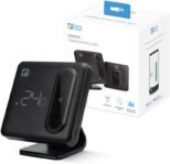 Garza – Termostato Inteligente Wi-Fi de 2 Hilos para Caldera y Calefacción, con Adaptador, Medidor de Consumo, Control Táctil, Detección de Ventanas Abiertas, Control por App y Voz, Alexa/Google, Negro