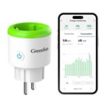 GreenSun Alexa Smart Plug, Medidor de Consumo Inteligente Programable con Temporizador, Medición Bidireccional de Consumo y Generación de Electricidad en Enchufe Inteligente Mini-PV