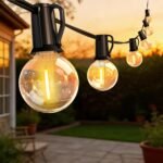 Guirnalda de Luces Exterior 18M 30+4 Bombillas G40 Guirnalda de Luces Impermeables IP44 Conectables Decoración de Luces de Hadas para Interiores, Jardín, Terraza, Patio, Boda, Fiesta, Navidad