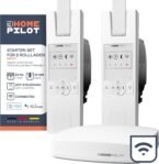 HOMEPILOT – Juego inicial de 2 estores inteligentes | Fácil instalación, eficiencia energética y comodidad | Incluye: 1 Gateway Premium, 2 rodillos RolloTron Classic Smart.