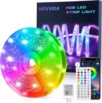 HOVVIDA Tira LED 15 m, 1 x 15 m, 30 LED/Metro, Luces RGB 24 V, 450 LED, APP y Control Remoto, Modo Música, LED para Dormitorio, Salón, Cocina, Dormitorio, Bar, Fiesta