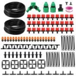 HUAZIZ Sistema de Riego por Goteo, 2 Piezas Kit de Riego Automático de 15 m con Boquillas Ajustables, Riego de Plantas por Goteo para Macetas, Jardín, Césped, Invernadero, Parterre