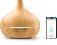 Humidificador Ultrasónico Inteligente y Difusor de Aromas con Temporizador, Difusor WiFi Compatible con HomeKit Alexa y Google Home, Difusor de Aceites Esenciales de 400ml, Sin BPA