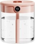 Humidificador alimentado por USB de 2 litros con control de aire mejorado equipado con tecnología de sensor inteligente para monitoreo de condiciones en tiempo real (rosa)