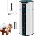 Humidificadores para Dormitorio y Bebés, Purificador de Aire Silencioso con USB y Nebulizador | Humidificador inteligente con luz de 7 colores para dormitorio, baño, coche de viaje