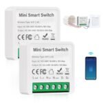Interruptor Wifi de 2 uds, interruptor inteligente Wifi Smart Life Compatible con Alexa y Google Home, interruptores inteligentes, control de aplicaciones y función de temporizador
