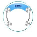 JINGYAN Básculas digitales Pantalla LCD Visión Nocturna Vidrio Templado Electrónica Báscula Corporal Digital Baño Gimnasio Báscula de Pesaje Inteligente (Azul)