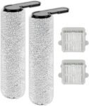Juego de 4 rodillos de cepillo de repuesto F25 GT y filtro HEPA para aspiradora Roborock F25 GT/F25/F25 LT/F25 RT/F25 ACE/ F25 ALT/ F25 ACE Combo/F25 Combo / 2 rodillos de cepillo y 2 filtros HEPA