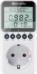 KETOTEK Medidor de Consumo Eléctrico, Enchufe Medidor de Potencia con Pantalla LCD, Monitor de Electricidad, Protección Contra Sobrecarga 3680W/16A