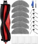 Kit Accesorios Repuestos para Aspiradora Roborock Q7 M5/Q7 M5+/Q7 L5/Q7 L5+, 1 Cepillo Principal, 4 Filtros HEPA, 6 Paños de Limpieza, 6 Cepillos Laterales, Repuesto para Roborock Q7 M5