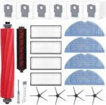 Kit de accesorios Repuestos para Roborock S7 MaxV Ultra /S7 Pro Ultra /S7 Max Ultra, 6 bolsas para el polvo, 1 cepillo principal, 1 cepillo autolimpiante, 4 cepillos laterales, 4 filtros, 4 paños