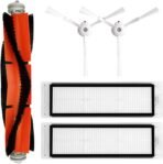 Kit de accesorios de repuesto compatible con Xiaomi Mi Robot Vacuum 1 y Roborock S50 S51 | 1 cepillo principal, 2 cepillos laterales y 2 filtros HEPA | ¡SIN FREGONA!