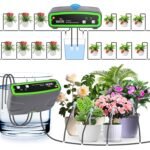 Kit de riego automático WiFi con bomba doble, sistema de riego por goteo, modo de riego automático/manual/retardado por aplicación para plantas de jardín/balcón/plantas de interior