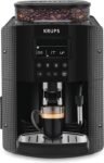 Krups Essential Cafetera, Molinillo de granos, Cafetera espresso, Pantalla LCD, Limpieza automática, Boquilla de vapor para capuchino negro YY8135FD
