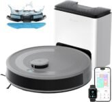 LEFANT Robot Aspirador y Fregona 10.000pa, Autolimpieza 75 Días, Navegación LiDAR dToF, Evasión de Obstáculos PSD 190°, 240min, Batería 5200mAh, Robot Aspirador Mapeo Inteligente, App/Alexa/Iwatch