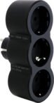 LEGRAND Adaptadores 2P+T, 3 Bases/Tomas Frontales, Horizontal, Plug Thief, Negro/Gris Oscuro 694519