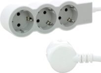 LEGRAND Regleta, Multibase con 3 Tomas de Corriente 2P+T, Cable 1,5 m, Blanco/Gris Claro 694549