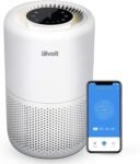 LEVOIT Purificador de aire inteligente, filtro HEPA, control Alexa, modo de sueño silencioso de menos de 24 dB, elimina el 99,97 % del olor alérgico al polen y la caspa de mascotas, color blanco