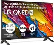 LG 43QNED84A6C – TV 43″, 4K QNED EVO, Smart TV, WebOS 25, Procesador Potente e Inteligente, Super Upscaling, Dolby Dilgital Plus, Alexa/Google Assistant, Negro