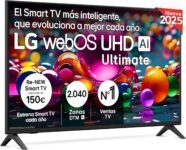 LG 43UA73006LA – TV 43″, UHD 4K, WebOS 25, Ultimate IA, HDR10 Pro, Super Upscaling, Dolby Digital Plus, Google Assistant, Negro