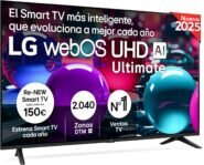LG 50UA73006LA – TV 50″, UHD 4K, WebOS 25, Ultimate IA, HDR10 Pro, Super Upscaling, Dolby Digital Plus, Google Assistant, Negro