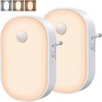 Luz Nocturna Infantil, (2 Piezas) Luz Nocturna LED con Sensor de Movimiento Ajustable, Luz TEAMD con 3 Modos para Habitación Infantil, Dormitorio, Armario, Pasillo, Sala de Estar