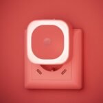 Luz nocturna enchufable de 2 piezas con sensor de movimiento, 3 modos de sensor, luz nocturna regulable para niños, escalera, dormitorio, cocina, baño, rojo