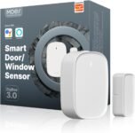 MOES Sensor inteligente de puerta y ventana, requiere puerta de enlace ZigBee Tuya, detector inalámbrico para sistema de alarma del hogar, compatible con Smart Life/MOES/Tuya, 1 unidad