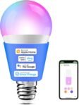 Meross Bombilla LED Inteligente WiFi, Bombilla Multicolor RGBWW, 2700-6500K, Compatible con Alexa, Google Home, 1 Pieza