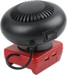 Modo de calentador de batería inalámbrico, aire frío caliente para herramientas eléctricas de 18 V y 20 V, ventilador de calefacción de aleación portátil, rotación de 360 ​​° y puertos USB