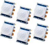 Módulo de detección de movimiento con sensor de movimiento PIR, APKLVSR 6 unidades Módulo de sensor PIR infrarrojo compatible con Arduino y Raspberry Pi