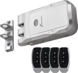 Nivian Cerradura Invisible Electrónica Inalámbrica – Cerradura Antivandálica con Mandos a Distancia, Doble Motor, Apertura y Cierre desde Interior y Exterior (Sin App)