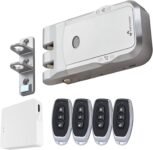 Nivian NVS-SMARTBOLT Cerradura Invisible Inteligente – Cerradura Electrónica WiFi con App Móvil y Mandos a Distancia, Doble Motor Antivandálico, Apertura desde Interior y Exterior (Con App)