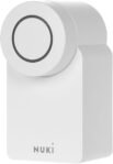 Nuki Smart Lock (2023), Cerradura de puerta inteligente con mate para acceso sin llave sin modificaciones, cerradura electrónica que convierte el teléfono inteligente en una llave, blanco