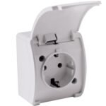 ORNO OE-7105(GS)/W Enchufe 2P+Z Schuko IP44 (Blanco)
