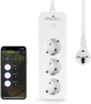 Offgridtec Regleta Inteligente WiFi con 3 Tomas, App Controlada por Smart Life/Tuya, Monitoreo de Energía en Tiempo Real, Temporizador y Escenas, Compatible con Alexa/Google Home, 16A/3680
